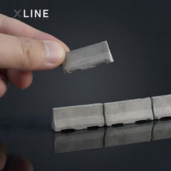 1:64 Miniature Concrete Road Barrier Set - 8-Piece Diorama Accessory Pack