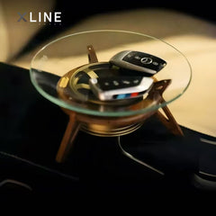 CNC Aluminum & Black Walnut Automotive Wheel Valet Tray