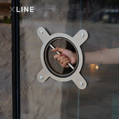 Xlinespace Pivot Door Pull Handle – 304 Stainless Steel Modern Hinge for Interior & Glass Doors