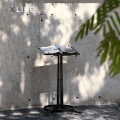 Xlinespace Metal Tabletop Sign Holder – Stainless Steel Menu Stand for Restaurants & Cafés