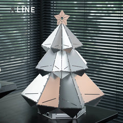 Xline space Modern Metal Tree Ambient Light,Handmade Designer Light with 3-Color Ambiance Modes