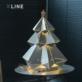 Xline space Modern Metal Tree Ambient Light,Handmade Designer Light with 3-Color Ambiance Modes