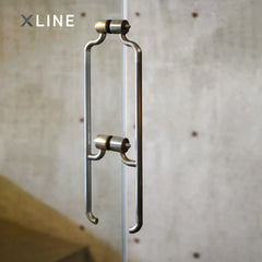 Xlinespace Pair of Stainless Steel Door Handles – Vibration Finish, Anti-Fingerprint