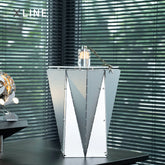 Xline space Modern Industrial Metal Side Table,Geometric Designer End Table for Living Room or Office