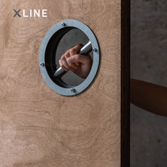 Xlinespace 304 Stainless Steel 360° Rotating Glass Door Handle – Industrial Style, Indoor & Outdoor Use