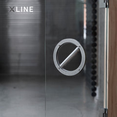 Xlinespace 304 Stainless Steel 360° Rotating Glass Door Handle – Industrial Style, Indoor & Outdoor Use