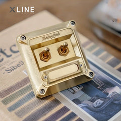 Xlinespace Vintage Single/Double Toggle Switch with Copper/Aluminum Panel