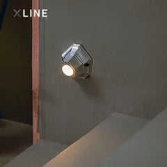 Xlinespace Sleek Polyhedral Cast Aluminum LED Wall Light – Modern Design for Hallways & Corridors