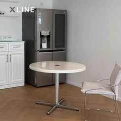 Xlinespace Foldable Round Table with Rolling Base – Space-Saving Multi-Form Design for Compact Living