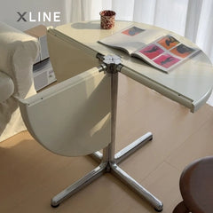 Xlinespace Foldable Round Table with Rolling Base – Space-Saving Multi-Form Design for Compact Living