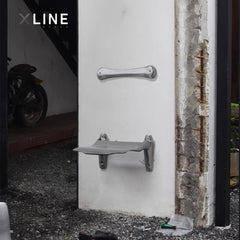 Xlinespace Foldable Wall-Mounted Industrial Chair – Vintage Minimalist Design for Dining & Outdoor Use