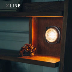 Xlinespace Mini Vintage Wall Sconce, Cast Aluminum LED Light for Corridor & Stairway