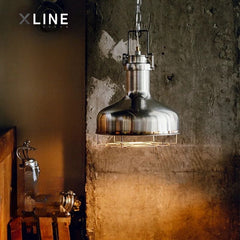 Xlinespace Cast Aluminum Pendant Light, Vintage Industrial Style Chandelier for Living Room & Staircase