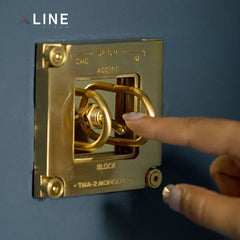 Xlinespace Brass Retro Toggle Switch – Concealed Wall Panel for Living Room & Bedroom