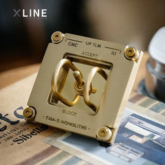 Xlinespace Brass Retro Toggle Switch – Concealed Wall Panel for Living Room & Bedroom