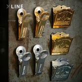 Xlinespace Vintage Brass & Iron Magnetic Clips for Files and Small Items