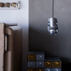 Xlinespace Vintage Industrial Bullet Design Pendant Lamp – Cast Aluminum, Mini