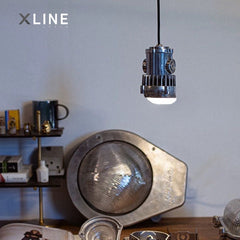 Xlinespace Vintage Industrial Bullet Design Pendant Lamp – Cast Aluminum, Mini