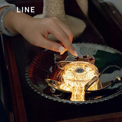 Xlinespace Glass Display Tray Lamp – Soft Glow Accent Light for Entryway