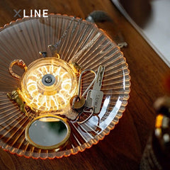 Xlinespace Glass Display Tray Lamp – Soft Glow Accent Light for Entryway