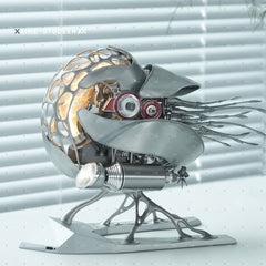 Xlinespace Creative Mechanical Metal Nautilus Model, High-end Art Puzzle Kit-The Perfect Fusion of Nature and Art SD-02