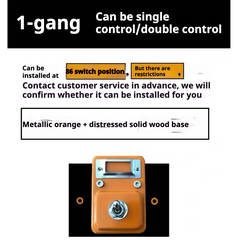 Xlinespace Retro Metal Wall Switch – Industrial Vintage Design with Label Tag