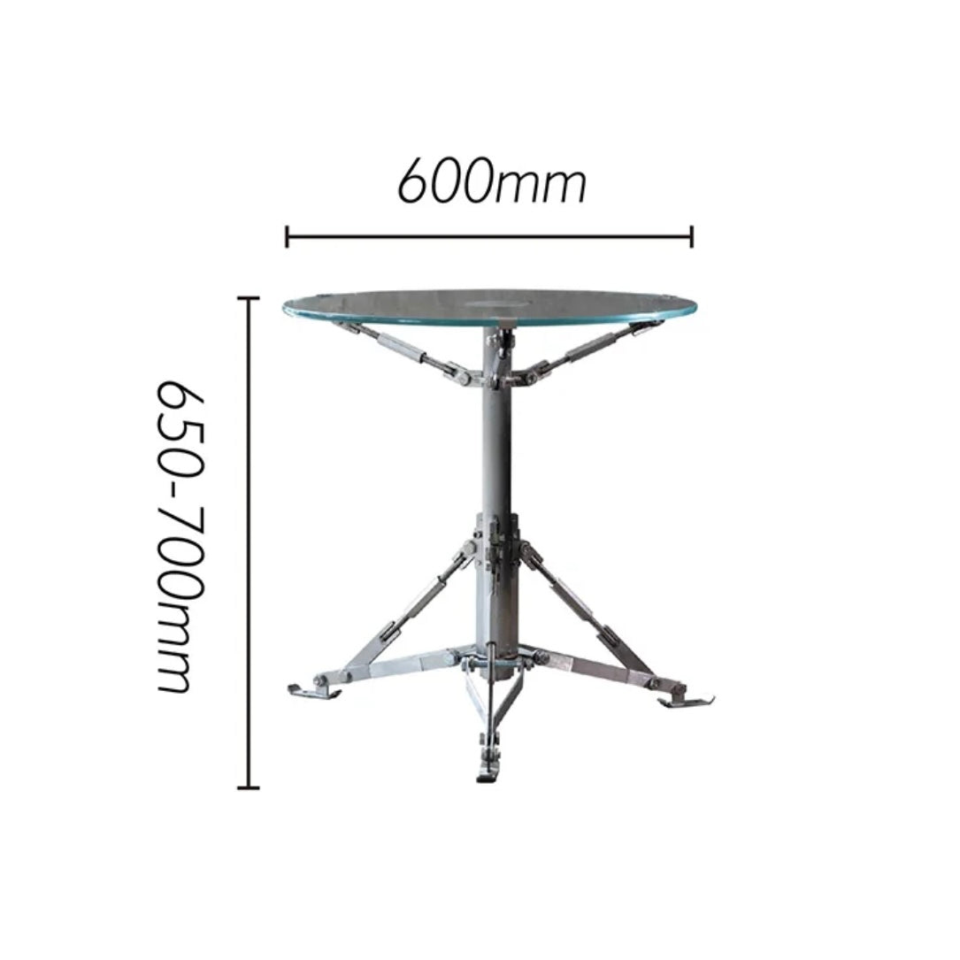 Xlinespace Outdoor Umbrella Side Table – Round Patio End Table, Weather-Resistant Metal Frame