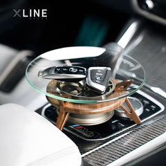 CNC Aluminum & Black Walnut Automotive Wheel Valet Tray