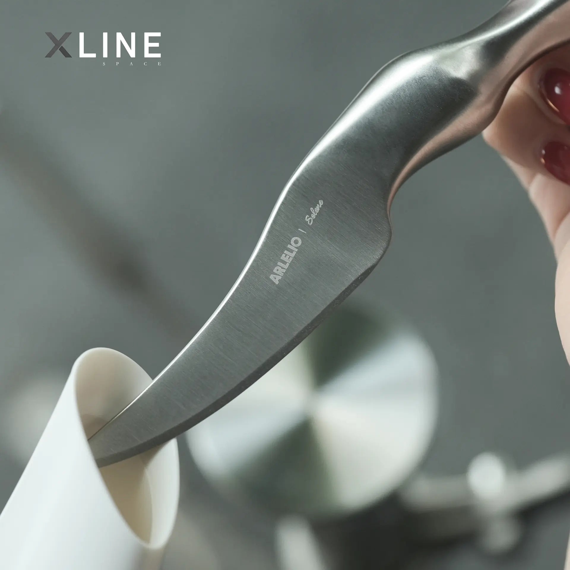 Xlinespace Arcta Blade 01 – Art-Inspired Fruit Knife with Stand, Decorative Peeler for Kitchen & Gift
