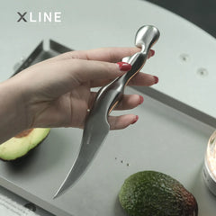 Xlinespace Arcta Blade 01 – Art-Inspired Fruit Knife with Stand, Decorative Peeler for Kitchen & Gift