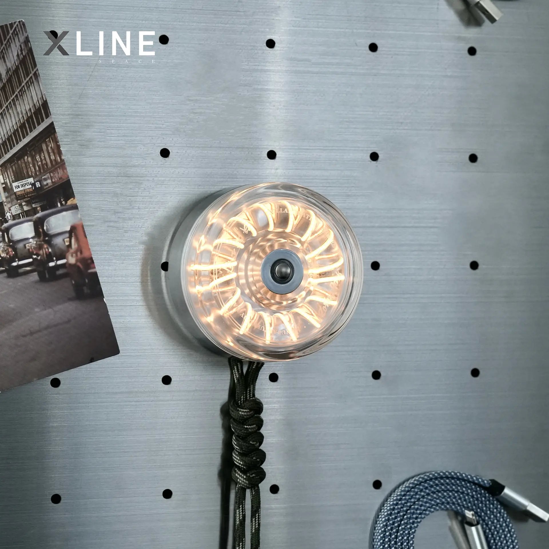 Xlinespace Creative Outdoor Camping LED Lamp - Rechargeable, Dimmable Mood Light & Night Light for Garden, Patio, and Outdoor Décor