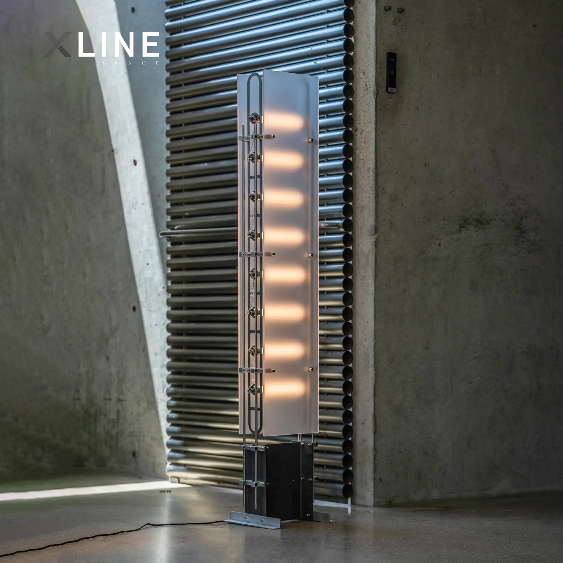 Xlinespace Modern Floor Lamp with 360° LED Tubes - 48W, 304 Stainless Steel & Cast Iron Structure