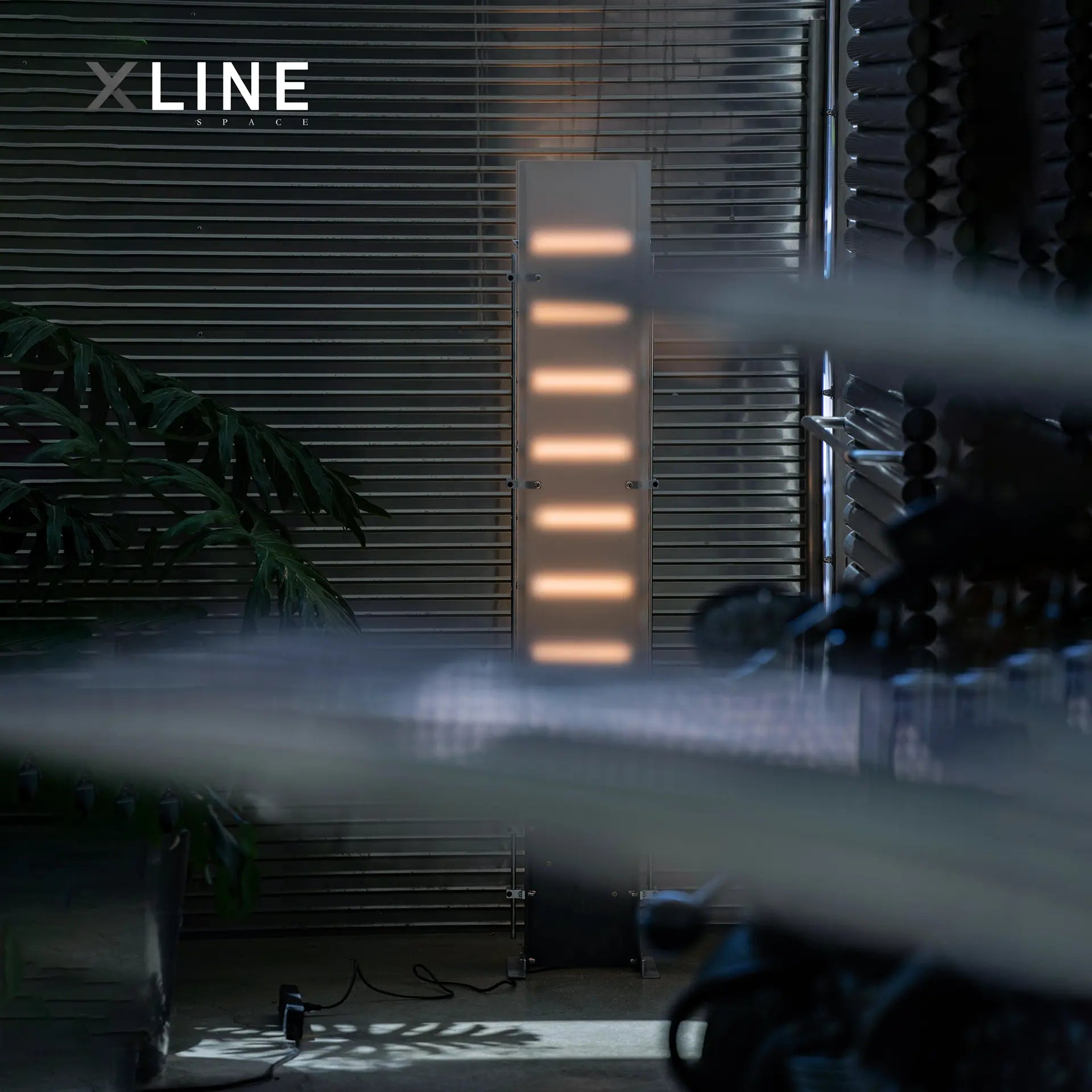 Xlinespace Modern Floor Lamp with 360° LED Tubes - 48W, 304 Stainless Steel & Cast Iron Structure
