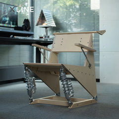 Xlinespace Nordic Style Shock-Absorbing Gaming Chair with Marine Board and Wood Design