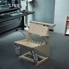 Xlinespace Nordic Style Shock-Absorbing Gaming Chair with Marine Board and Wood Design