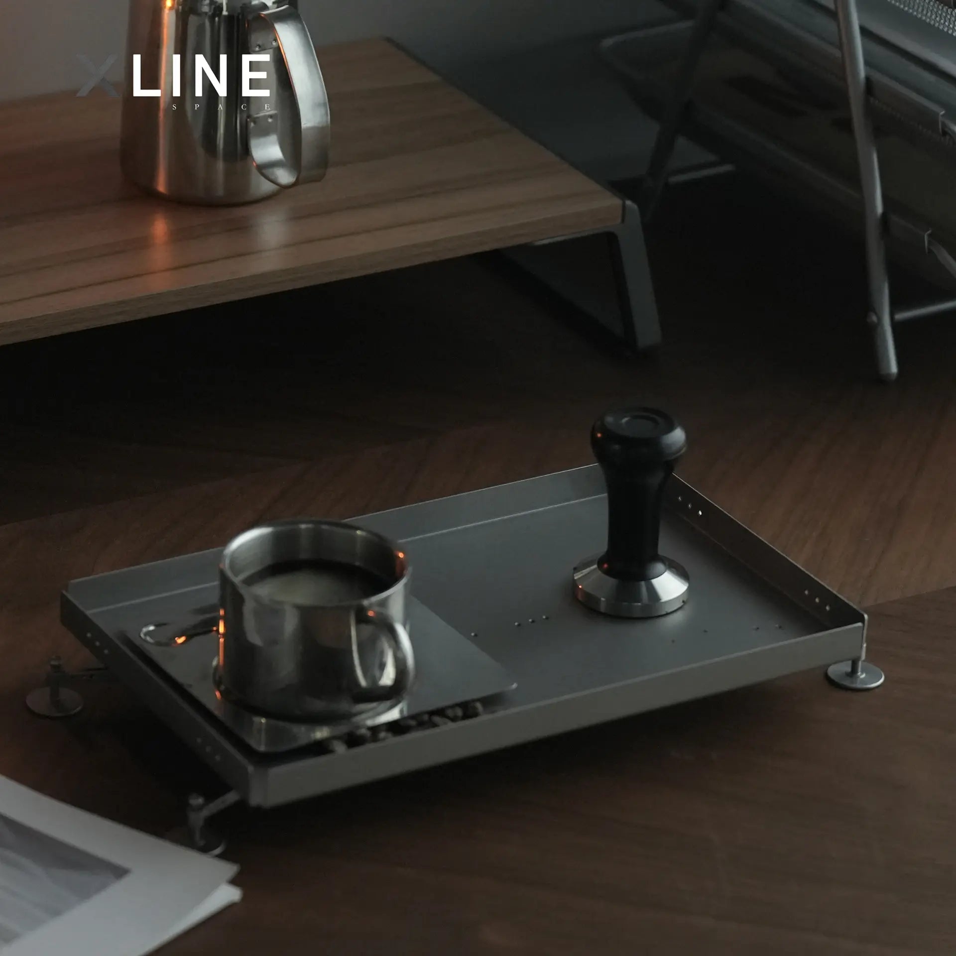 Xlinespace Stainless Steel Tray Furniture, Home Storage Tray, Coffee and Dining Tray
