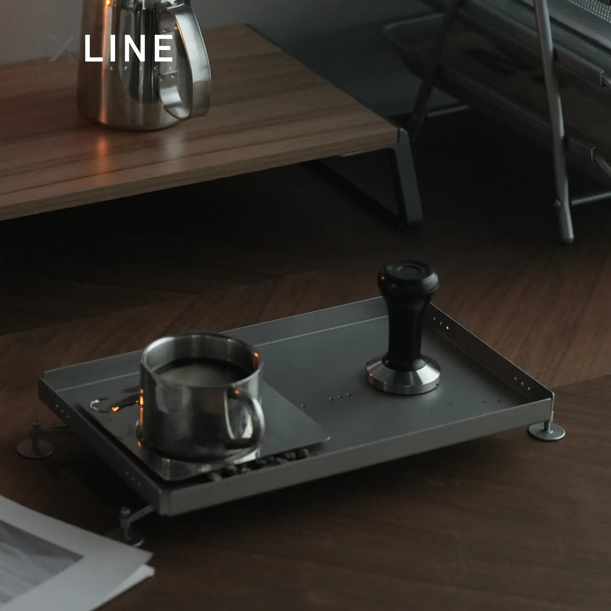 Xlinespace Stainless Steel Tray Furniture, Home Storage Tray, Coffee and Dining Tray