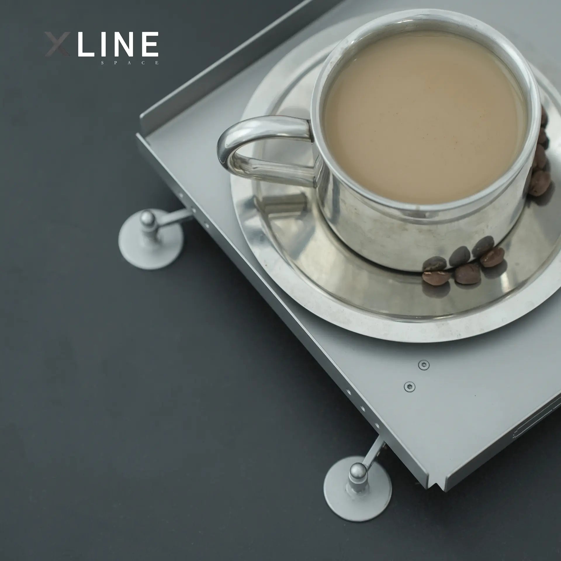 Xlinespace Stainless Steel Tray Furniture, Home Storage Tray, Coffee and Dining Tray