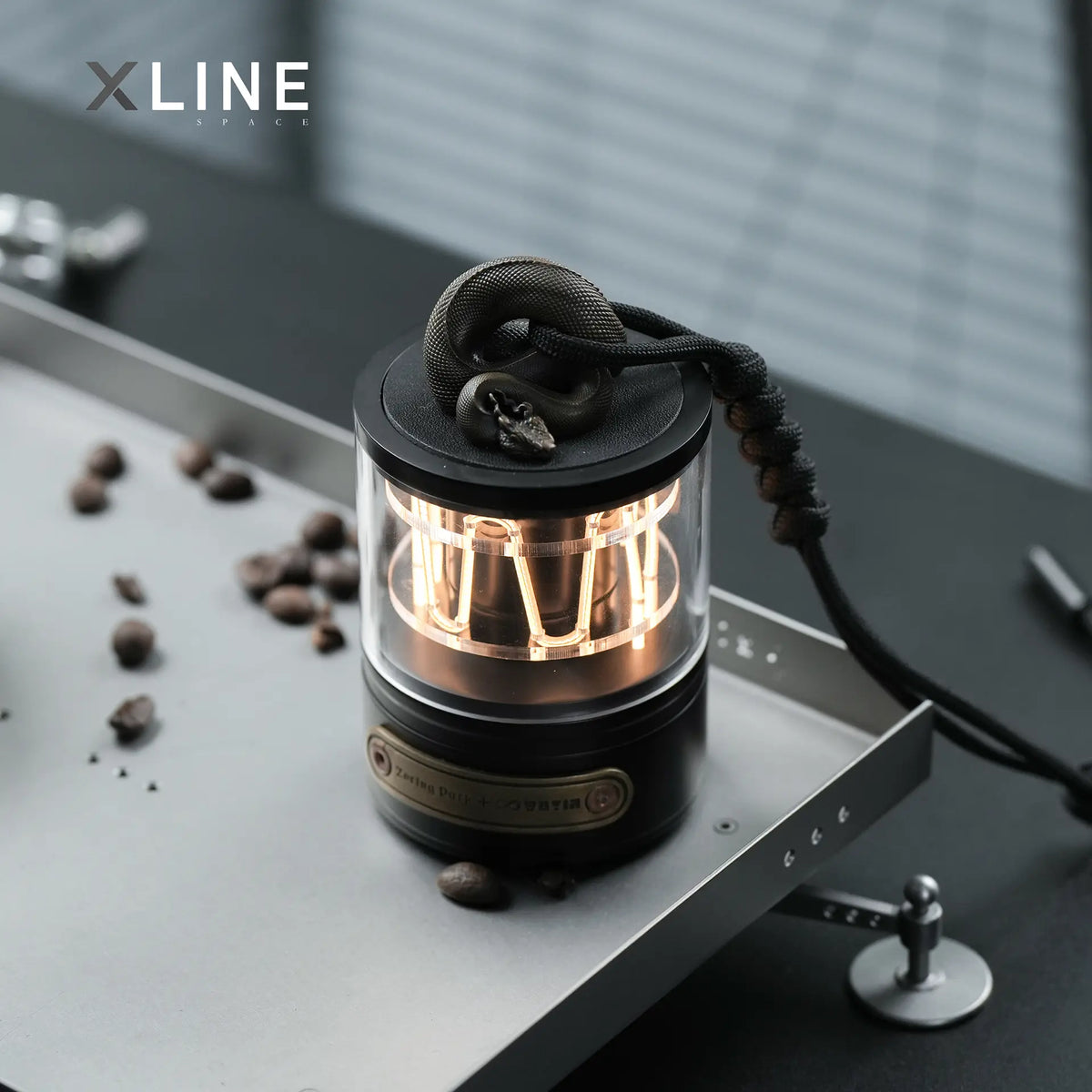 Xlinespace Touch-Control Ambient Light with Braided Strap – Snake-Inspired Hanging Design, Rechargeable LED