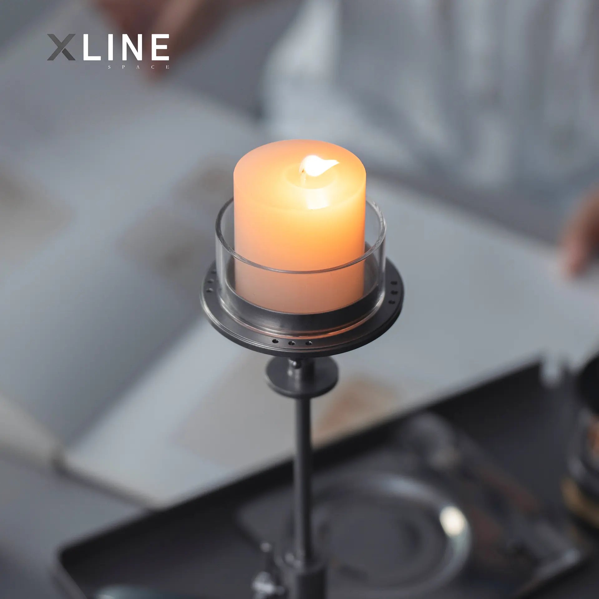 Xlinespace Galaxy I – Stainless Steel Desktop Candle Stand