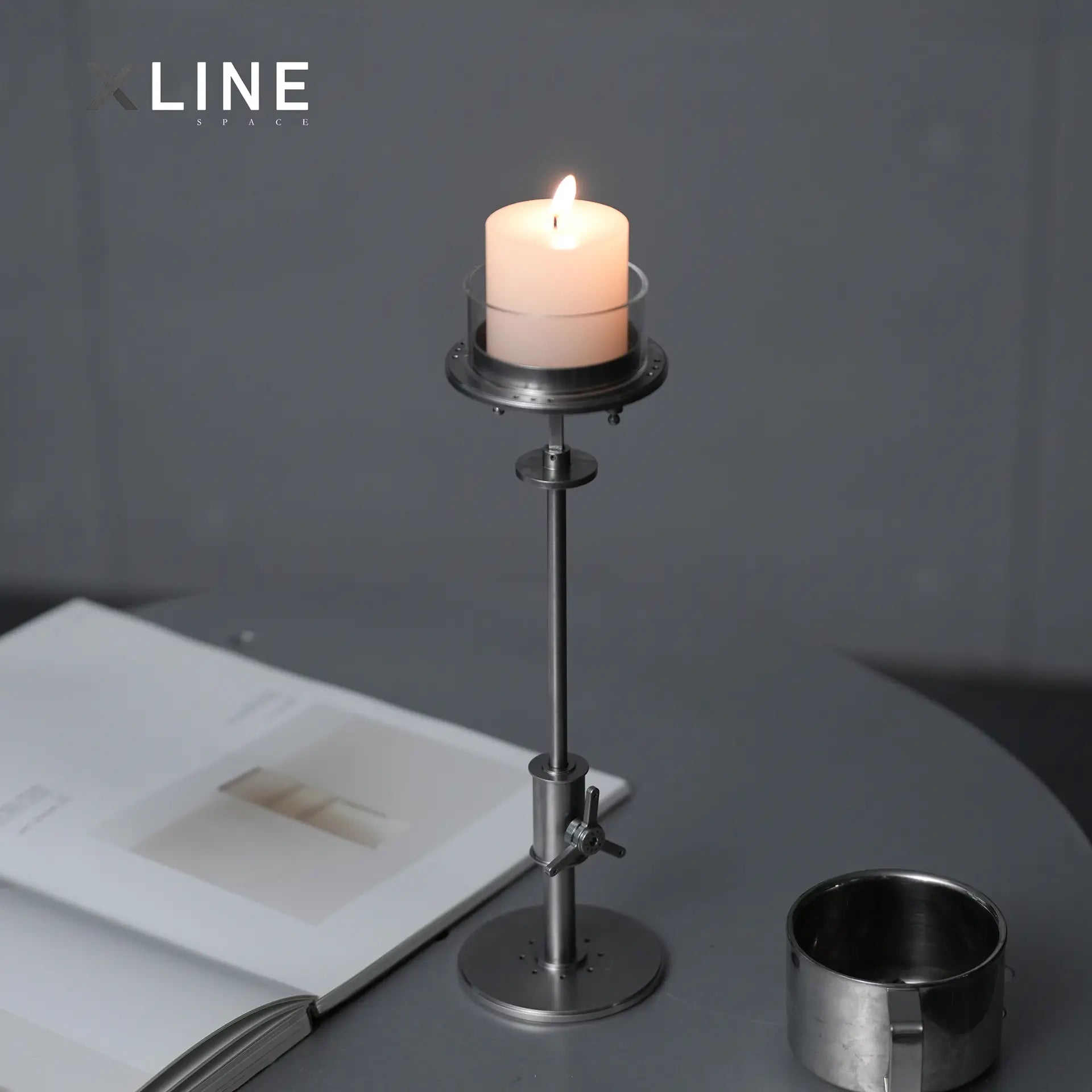 Xlinespace Galaxy I – Stainless Steel Desktop Candle Stand