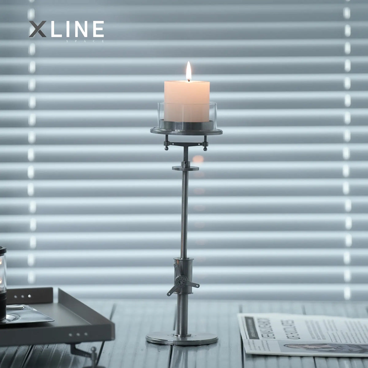 Xlinespace Galaxy I – Stainless Steel Desktop Candle Stand