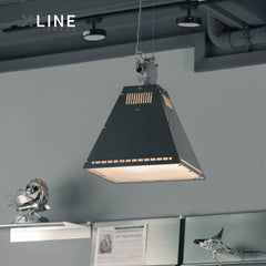 Xlinespace Industrial Mining Pendant Light – Vintage Metal Hanging Lamp for Home & Café
