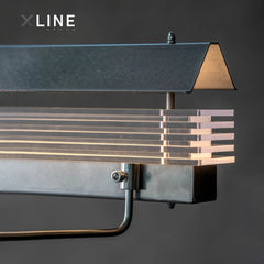 Xlinespace Modern Floor Lamp with Oriental Aesthetic – Minimalist Design in 304 Stainless Steel and Acrylic