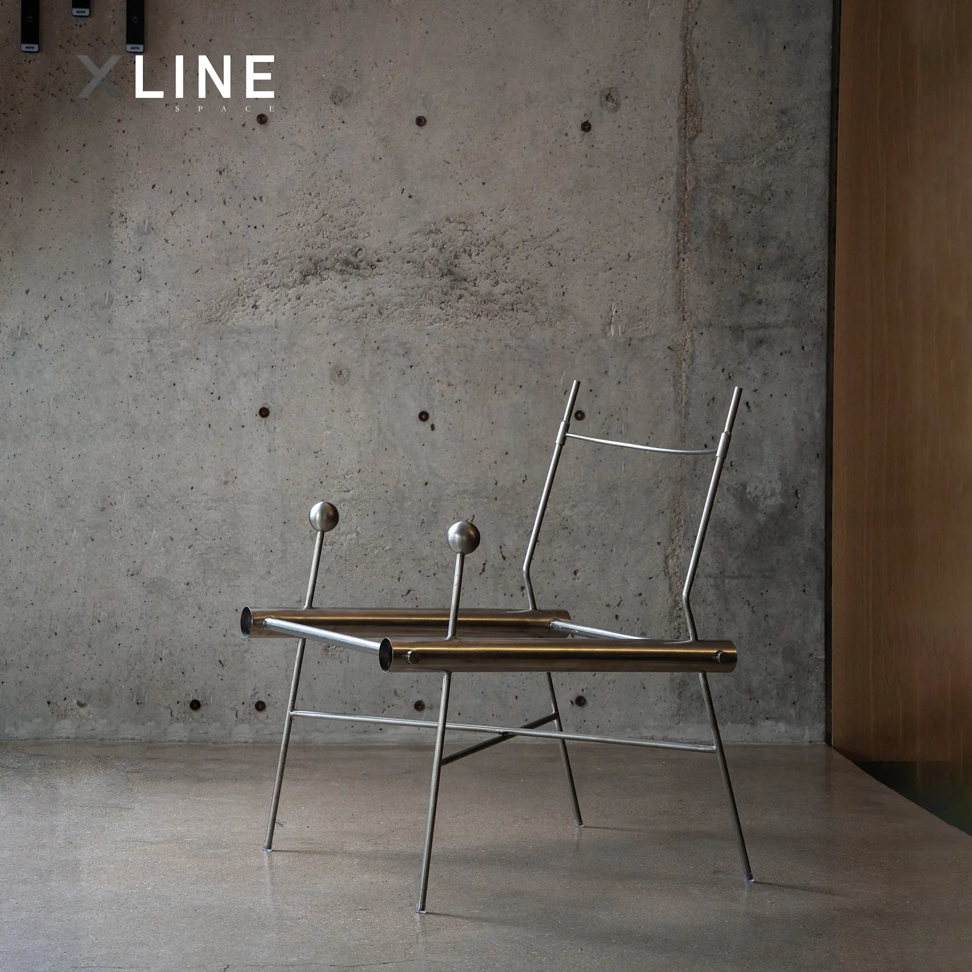 Xlinespace Modern Italian Vegetable - Tanned Leather Chair with 304 Textured Stainless Steel Frame