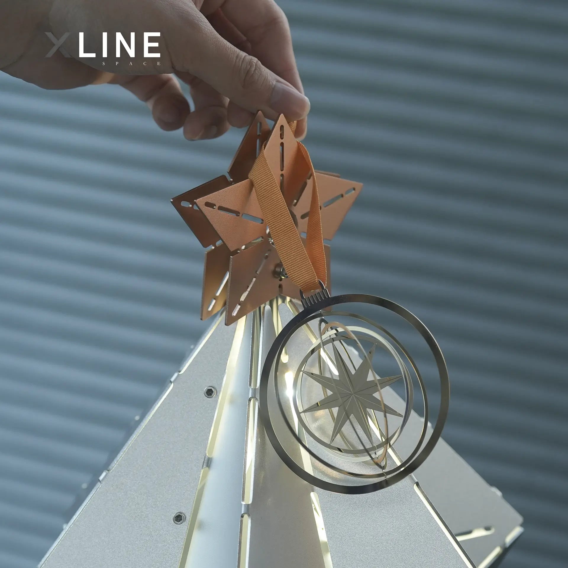 Xlinespace Modern Metal Tree Ambient Light,Handmade Designer Light with 3-Color Ambiance Modes