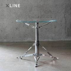 Xlinespace Outdoor Umbrella Side Table – Round Patio End Table, Weather-Resistant Metal Frame