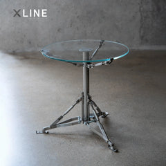 Xlinespace Outdoor Umbrella Side Table – Round Patio End Table, Weather-Resistant Metal Frame