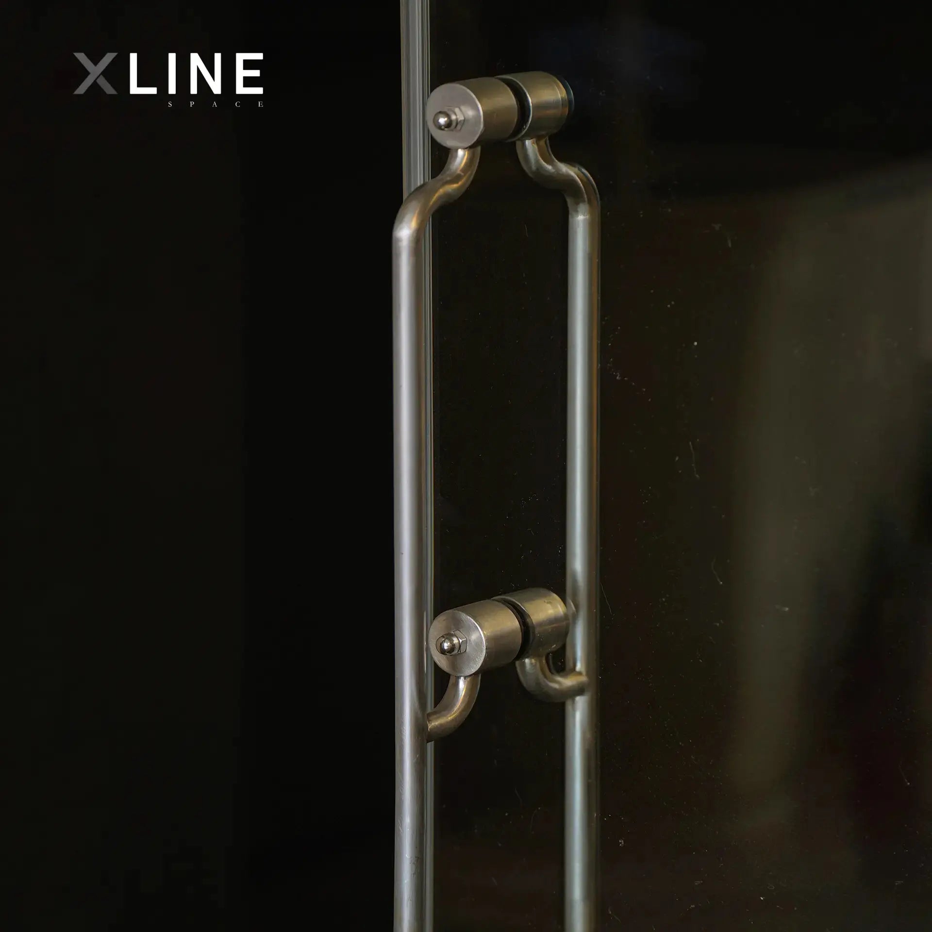 Xlinespace Pair of Stainless Steel Door Handles – Vibration Finish, Anti-Fingerprint