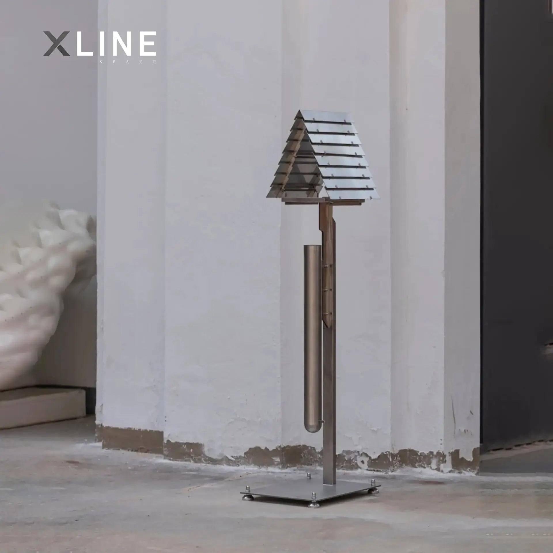 Xlinespace Premium Outdoor Standing Ashtray – Durable 304 Stainless Steel for Stylish Smoking